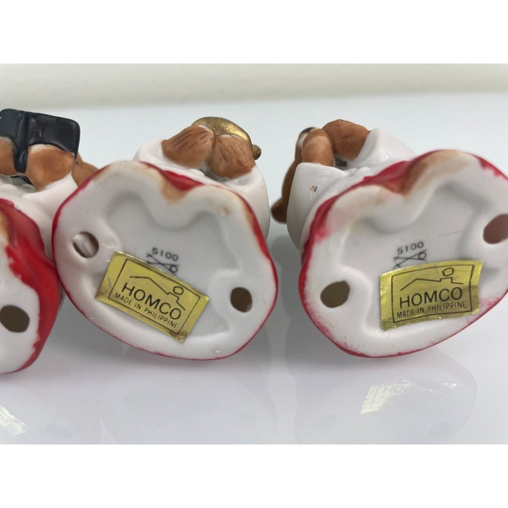 Set of 3 Homco Christmas Choir Robe Bears Ceramic Figures #5100, Holiday Decor - Picture 10 of 11